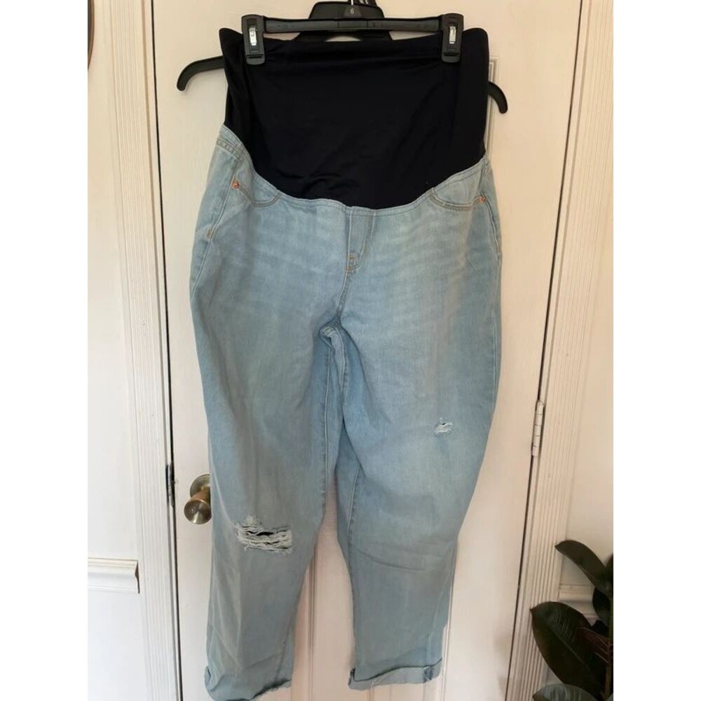 Isabel Maternity Boyfriend Light blue jeans size 12 NEW